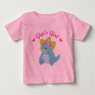 Gigis Mädchen-Dinosaurier Baby T-shirt