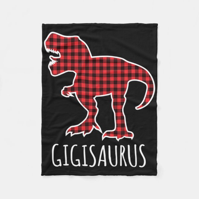 Gigisaurus Buffalo Kariert Dinosaurier Lustig Pass Fleecedecke (Vorderseite)