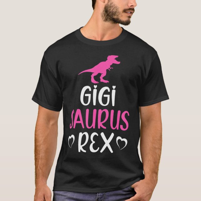 Gigisaurus Rex Dinosaur Gigi Saurus Familie Matchi T-Shirt (Vorderseite)