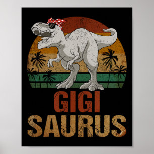 Gigisaurus T Rex Dinosaurier Gigi Saurus Muttertag Poster