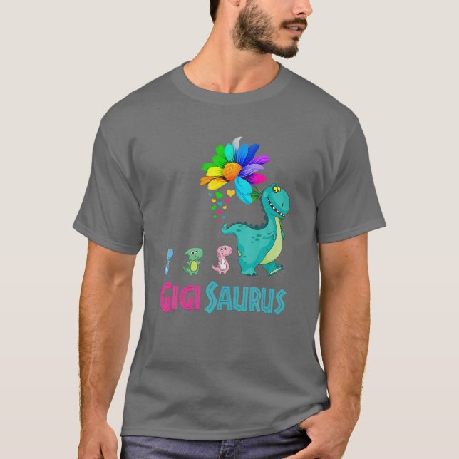 Gigisaurus T Rex Gigi Saurus Dinosaur Familienmatt T-Shirt (Vorderseite)