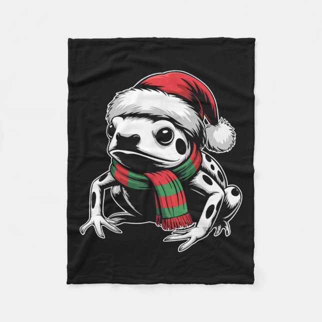 Giison Dart Frosch Xmas Weihnachtsmannmütze Scarf  Fleecedecke (Vorderseite)
