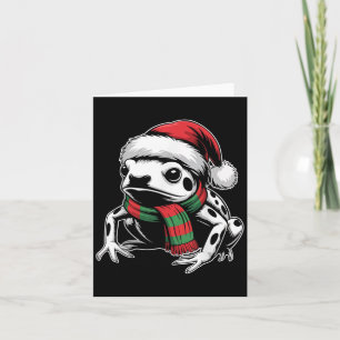 Giison Dart Frosch Xmas Weihnachtsmannmütze Scarf Karte