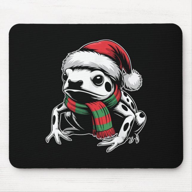 Giison Dart Frosch Xmas Weihnachtsmannmütze Scarf  Mousepad (Vorne)