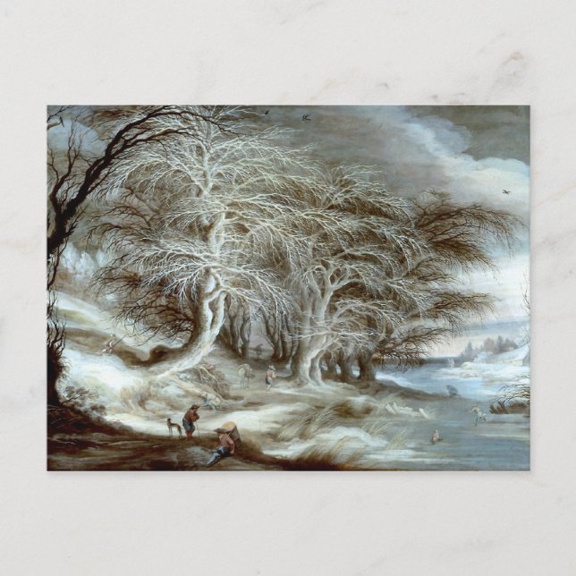 Gijsbrecht Leytens: Eine Winterlandschaft Postkarte (Vorderseite)