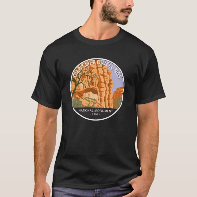 Gila Cliff Dwellings National Monument Circle T-Shirt (Vorderseite)