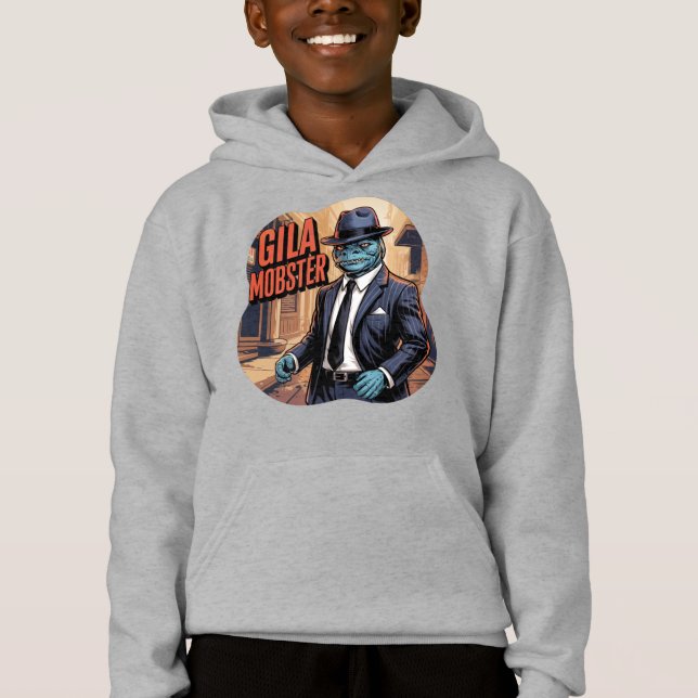 Gila Mobster Illustration Combo Creature Funny Hoodie (Vorderseite)