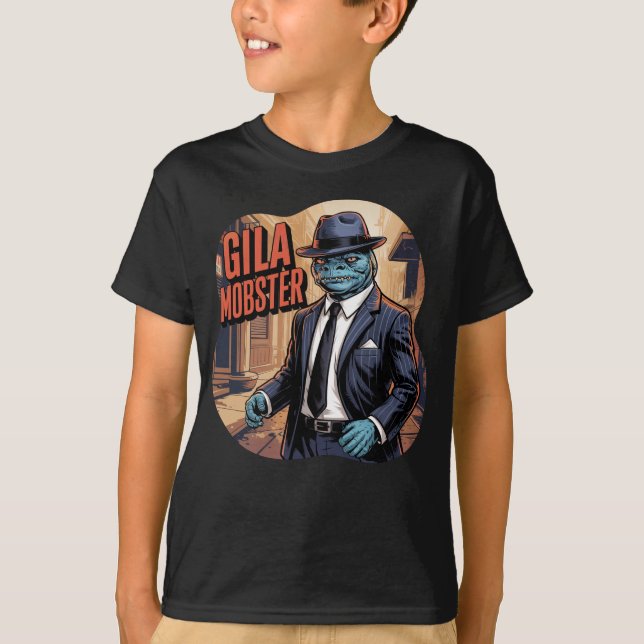 Gila Mobster Illustration Combo Creature Funny T-Shirt (Vorderseite)