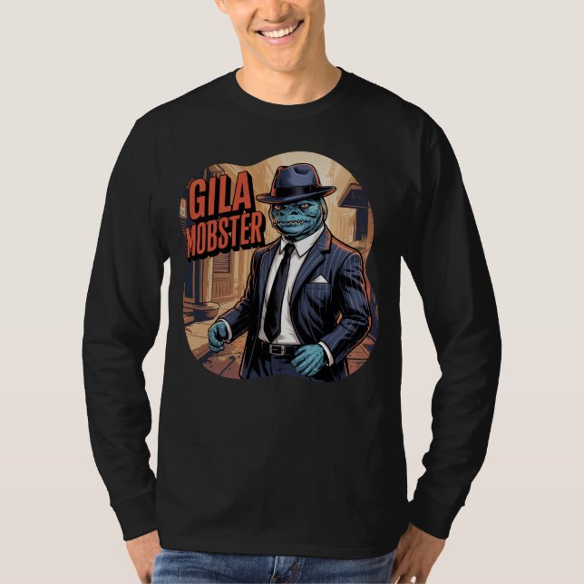 Gila Mobster Illustration Combo Creature Funny T-Shirt (Vorderseite)