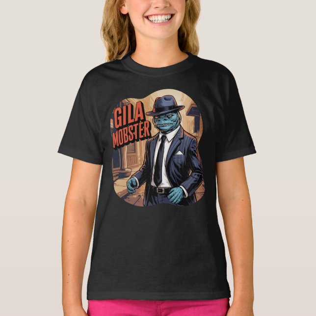 Gila Mobster Illustration Combo Creature Funny T-Shirt (Vorderseite)