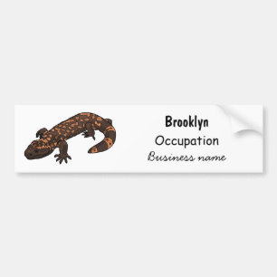 Gila Monster Cartoon Illustration Autoaufkleber