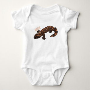 Gila Monster Cartoon Illustration Baby Strampler