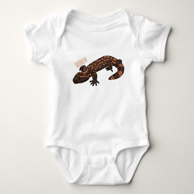 Gila Monster Cartoon Illustration Baby Strampler (Vorderseite)