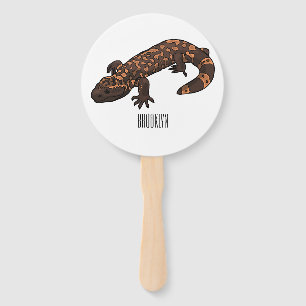 Gila Monster Cartoon Illustration Fächer