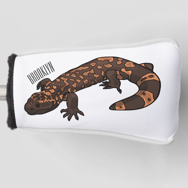 Gila Monster Cartoon Illustration Golf Headcover (Vorderseite)
