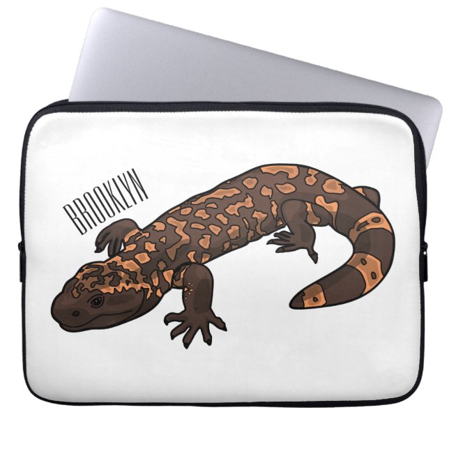 Gila Monster Cartoon Illustration Laptopschutzhülle (Vorderseite)