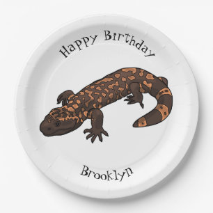 Gila Monster Cartoon Illustration Pappteller