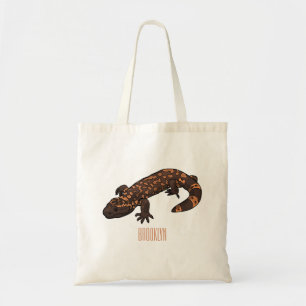 Gila Monster Cartoon Illustration Tragetasche