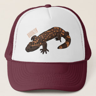 Gila Monster Cartoon Illustration Truckerkappe