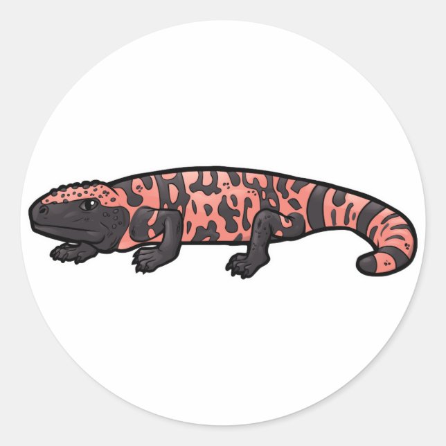 Gila Monster Runder Aufkleber (Vorderseite)