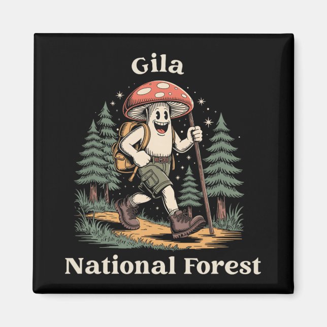Gila National Forest New Mexico Hiking Mushroom Va Magnet (Vorne)