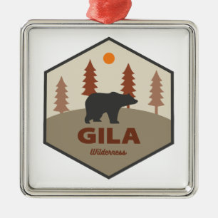 Gila Wilderness New Mexico Bear Ornament Aus Metall
