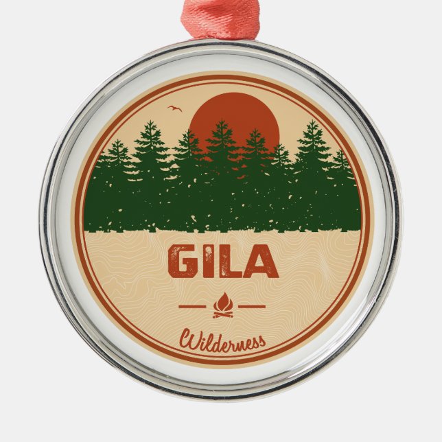 Gila Wilderness New Mexico Ornament Aus Metall (Vorne)