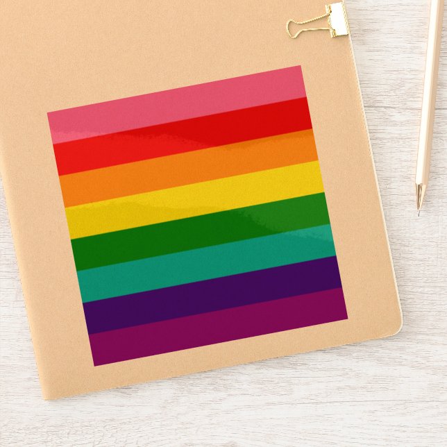 Gilbert Baker Gay Pride Flag Aufkleber (Notizbuch)