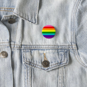 Gilbert Baker Gay Pride Flag Regenbogen Streifen Button