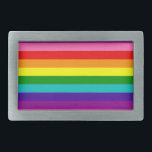 Gilbert Baker Gay Pride Flag Regenbogenstreifen Rechteckige Gürtelschnalle<br><div class="desc">Stolze Streifen inklusive Original-Rosa,  das Bäcker inklusive; Sie können die Waage,  Platzierung und Rotation des Streifen anpassen</div>