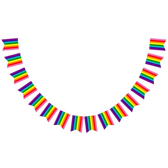 Gilbert Baker Pride Flag Bunting Banner LGBT Party (Alle)