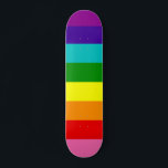 Gilbert Baker Pride Flag Wiederholung Rainbow Stri Skateboard<br><div class="desc">Originalfarben mit rosa; Streifen wiederholen; vergrößert</div>