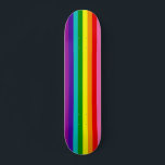 Gilbert Baker Pride Flag Wiederholung Rainbow Stri Skateboard<br><div class="desc">Originalfarben mit rosa; Streifen wiederholen; vertikale</div>