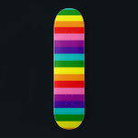 Gilbert Baker Pride Flag Wiederholung Rainbow Stri Skateboard<br><div class="desc">Originalfarben mit rosa; Streifen wiederholen; größere horizontale</div>