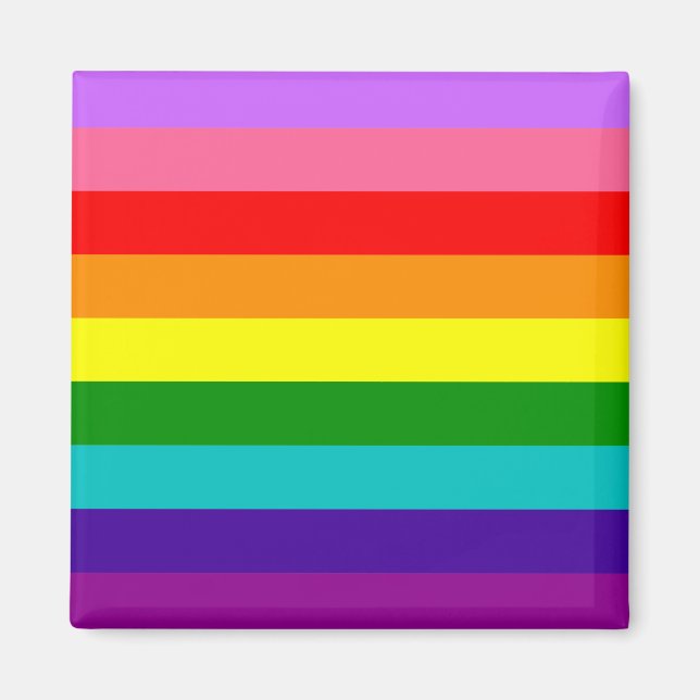 Gilbert Baker’s 9-Stripe Rainbow Flag  Magnet (Vorne)
