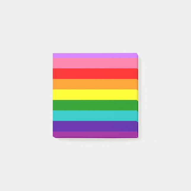 Gilbert Baker’s 9-Stripe Rainbow Flag Post-it Klebezettel (Vorderseite)