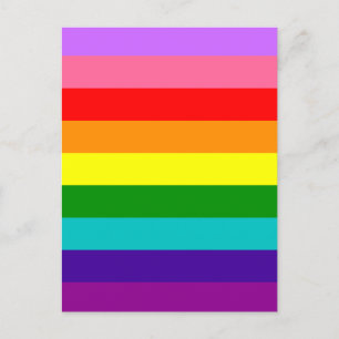 Gilbert Baker’s 9-Stripe Rainbow Flag Postkarte