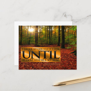 Gilbert K. Chesterton Inspiration Zitat "Sprichwor Postkarte