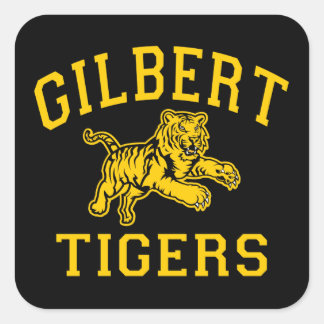 Gilbert Tigers Quadratischer Aufkleber