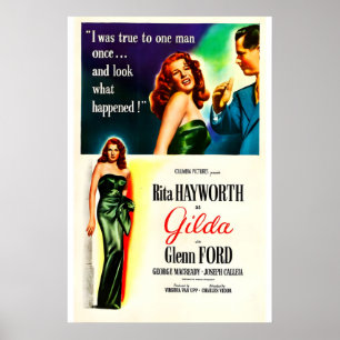 Gilda 1946 Film POSTER DRUCK A5-A1 40er Rita