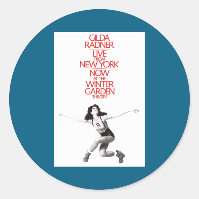 Gilda Radner Live From New York _1  Runder Aufkleber (Vorderseite)