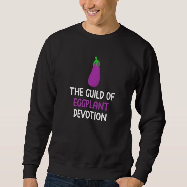 Gilde der Eggplant Devovation Pflanzenfressen Purp Sweatshirt (Vorderseite)