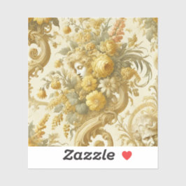 Gilde Gold - Barockblumenkissen Aufkleber