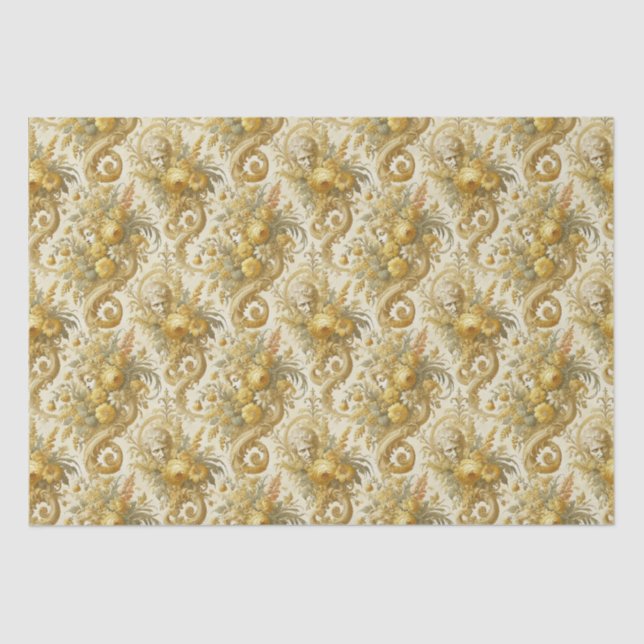 Gilde Gold - Barockfloral Seidenpapier (Vorderseite)