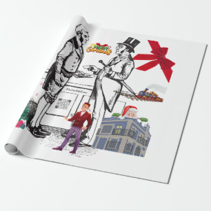 Gilded Age Viktorianische Weihnachtswrapping Paper Geschenkpapier