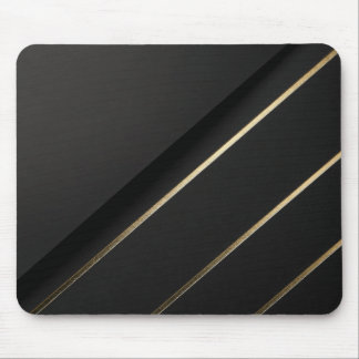 Gilded Alignment — Minimalist Black & Gold Mousepad