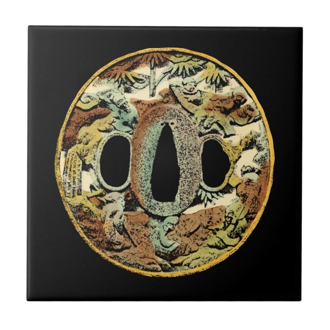 Gilded Asian Medallion von Vision Studio Fliese (Vorderseite)