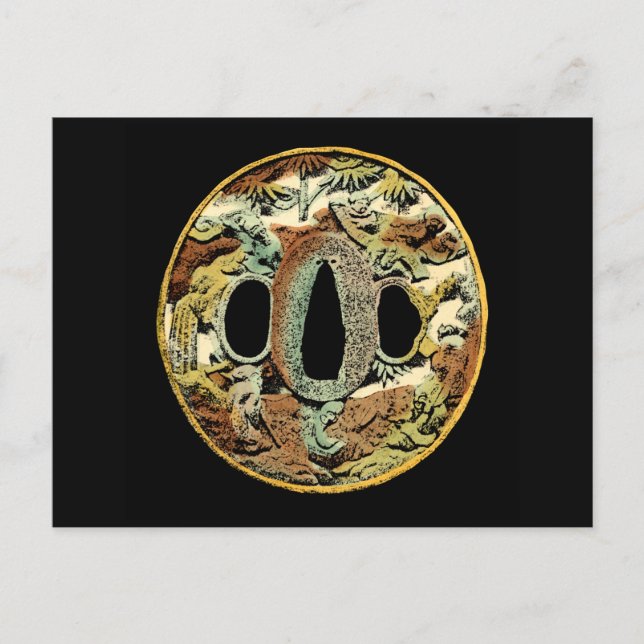 Gilded Asian Medallion von Vision Studio Postkarte (Vorderseite)