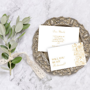 GILDED Blogs werden Sie meine Bridesmaid Card sein Einladung