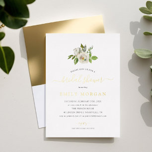 Gilded Blooms Brautparty-Folie-Einladung Folieneinladung
